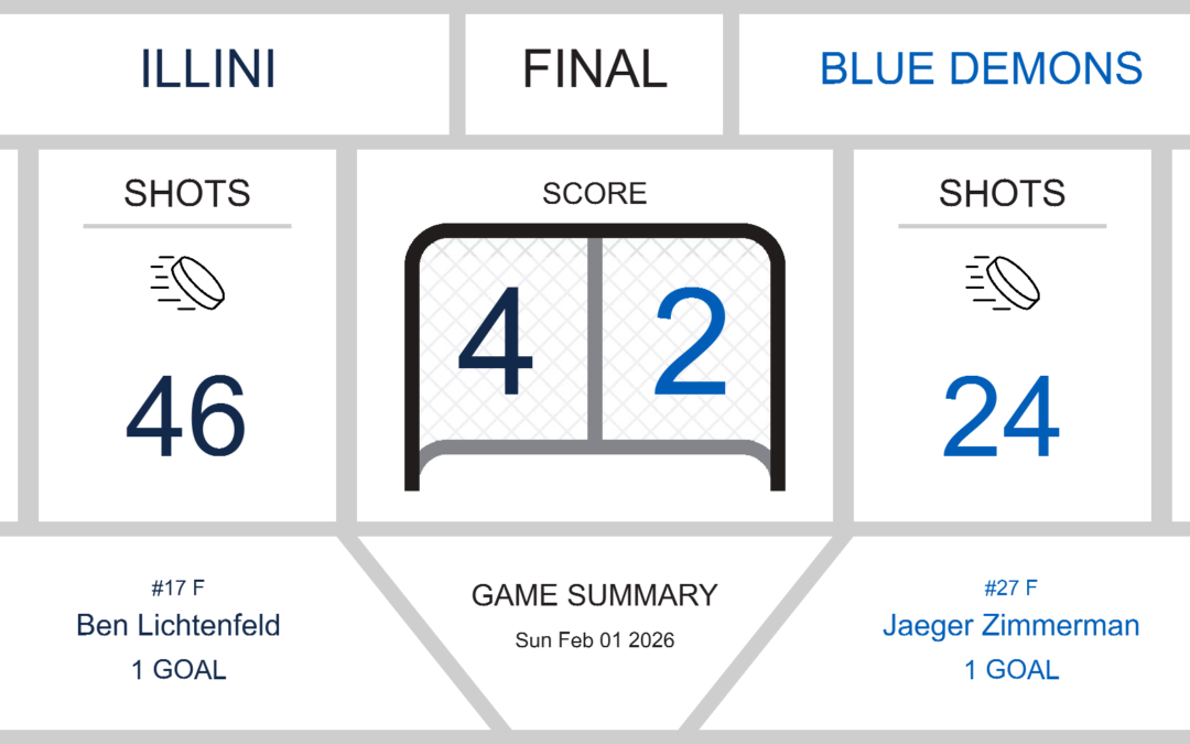 Blue Demons Fall Short Against Illini in a 4-2 Loss