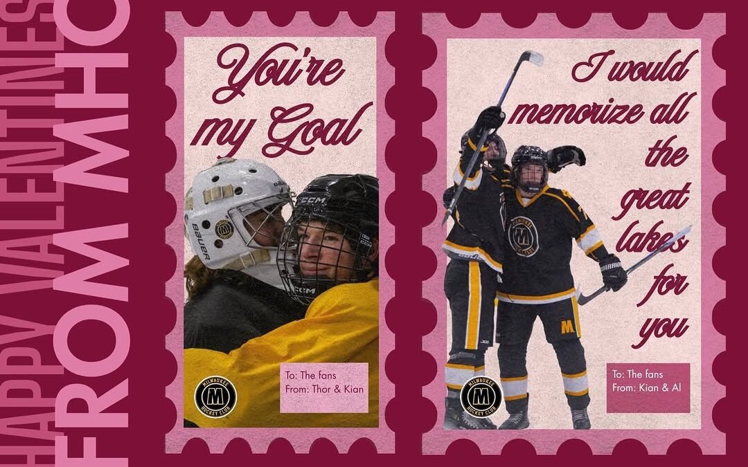 Roses are red, violets are blue, happy Valentines Day from the Milwaukee Hockey Club crew!