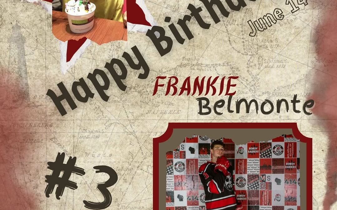 Wishing a Happy Birthday to our #RowdyRaider Junior Defenseman Frankie Belmonte!