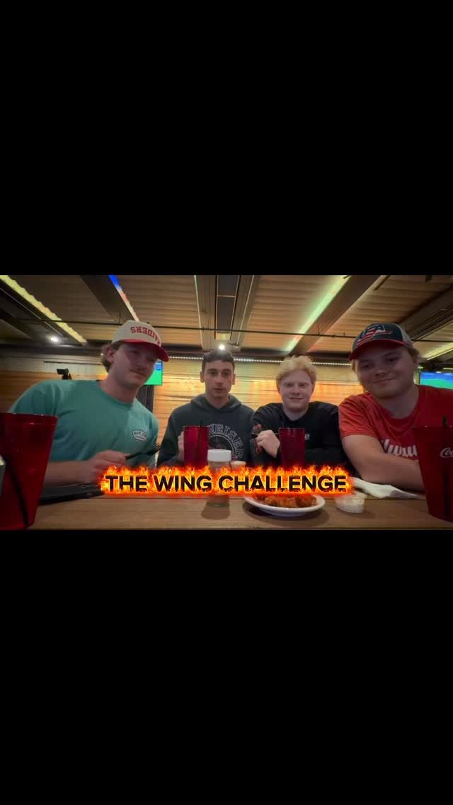 Had some radioactive wings during our hot wing challenge!