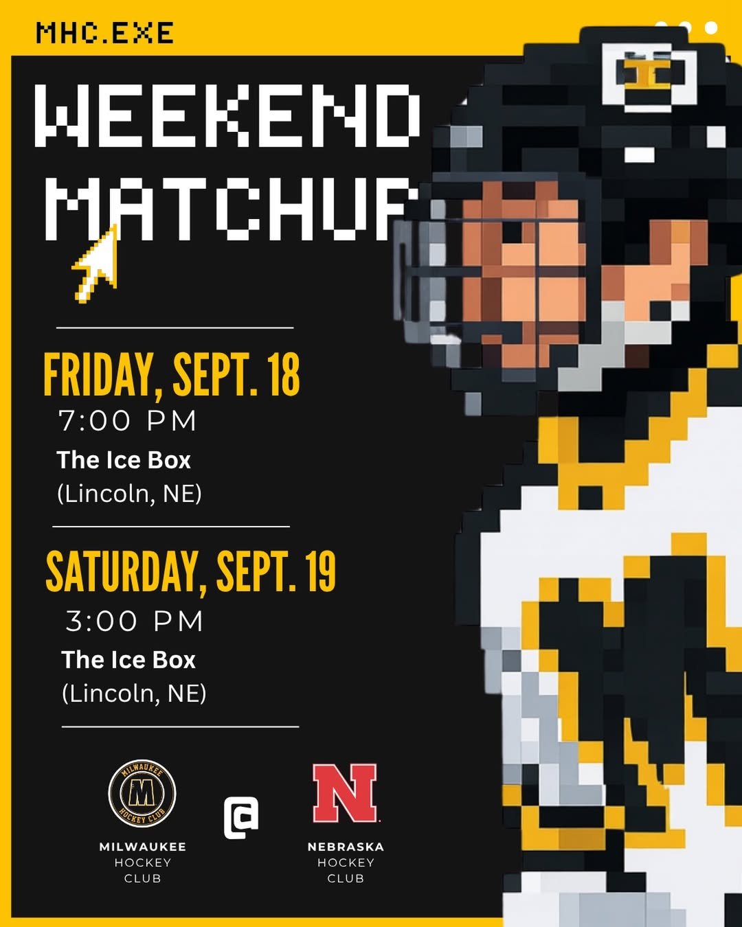Weekend at a glance 🎮🏒