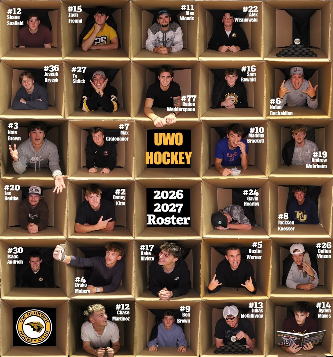 Meet the 2026-2027 UWO Hockey team⚡️