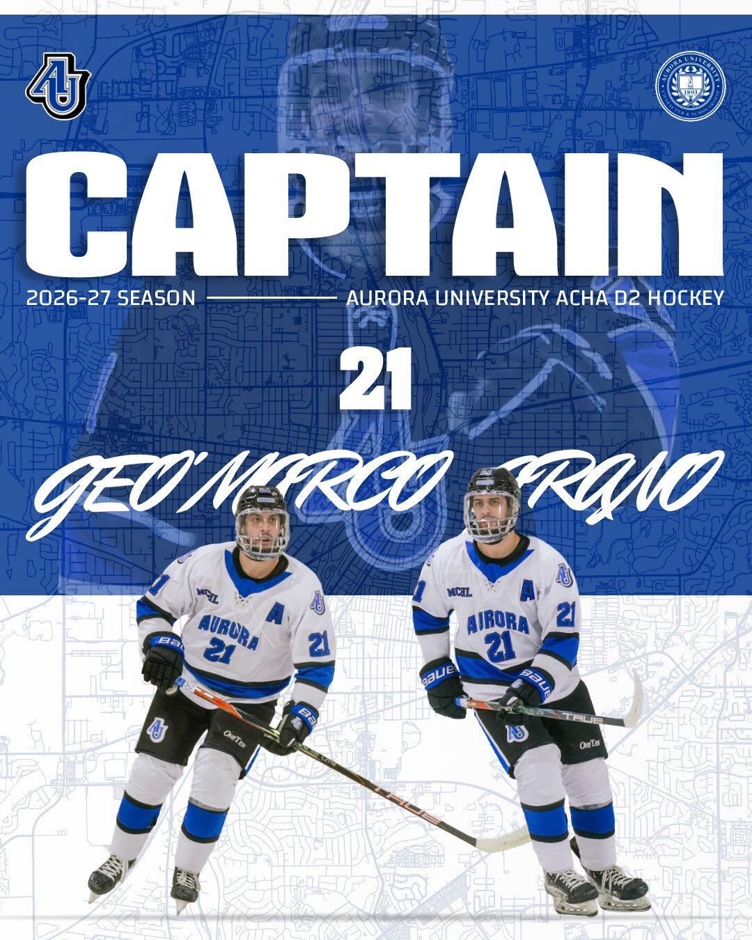 We are proud to announce our leadership team for the upcoming season, led by Captain Geo’Marco Grano and Alternate Captain Scott Woltman!
